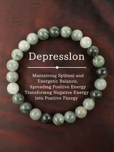 Anti-Pressure Protection Bracelet, Handmade Floral Stone Crystal Beads, Fashion Accessory for Men and Women, Perfect Gift for Meditation and Energy Healing, Crystal Bracelets