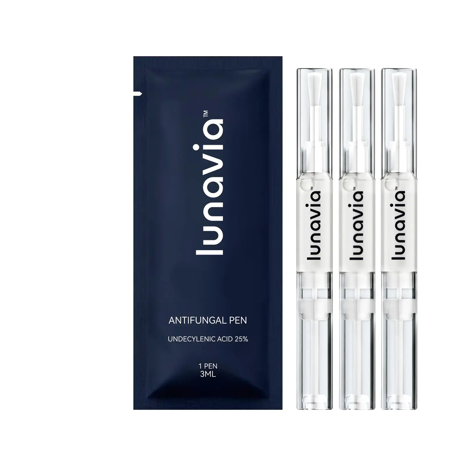 Lunavia Antifungal Pen - 25% Undecylenic Acid Nail Repair Treatment for Athlete's Ft, Jock Itch, Ringworm Cure