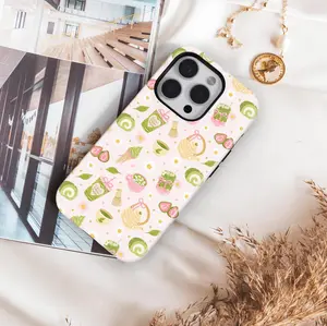 Matcha Phone Case, Kawaii Iphone Case 17 16 15 14 13 12 11 Xs 8 7 Plus, Cute Aesthetic Japanese Food Phone Cover, Iced Matcha Boba Tea Case For Girls