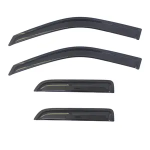 For 1997-2003 Ford F150 Extended Cab Super Cab 2 Half Size Rear Doors Window Visor WeatherShield & Rain Visor Dark Smoke Tint Outside Mount Easy Install - Automotive