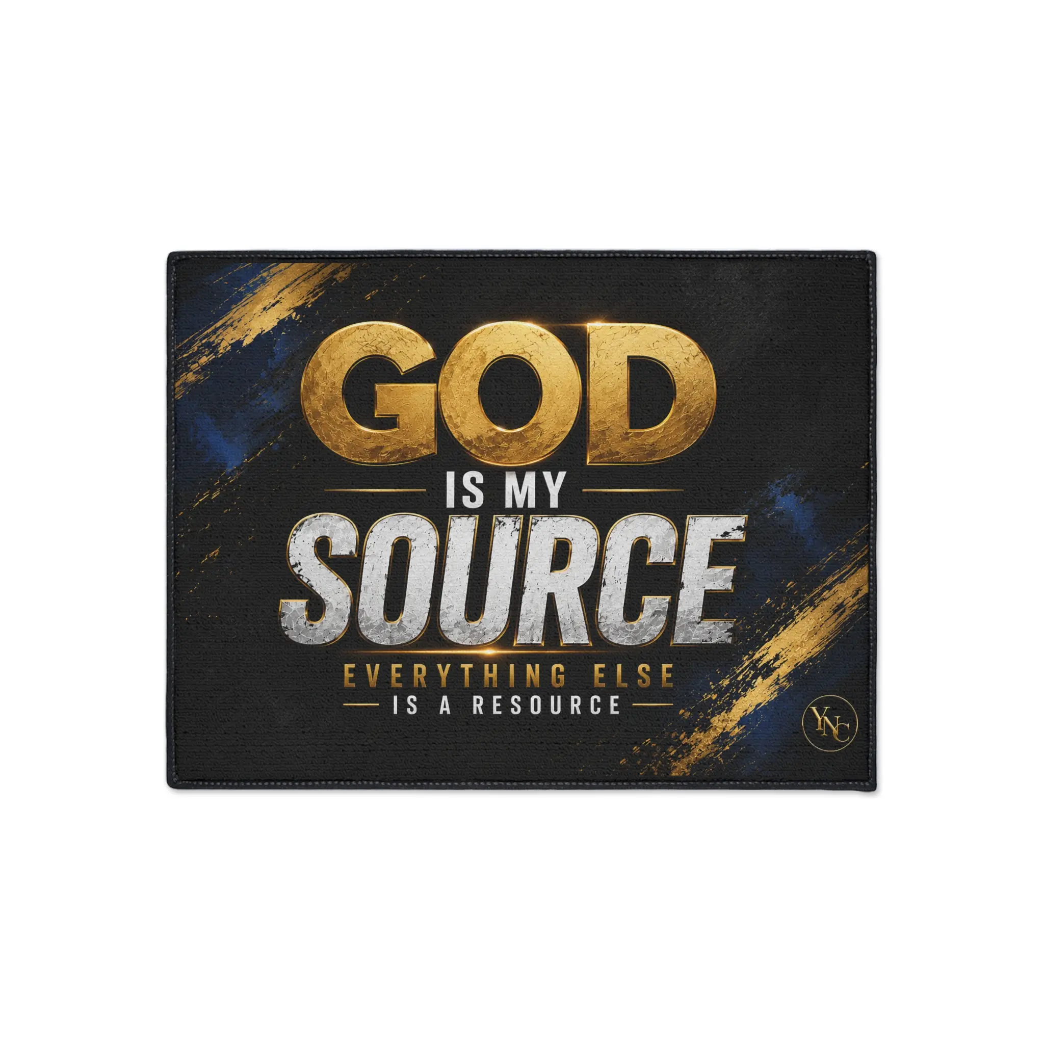 God Is My Source Christian Floor Mat | Faith-Inspired Entryway Rug | Inspirational Prayer Room Doormat | Christian Home Decor