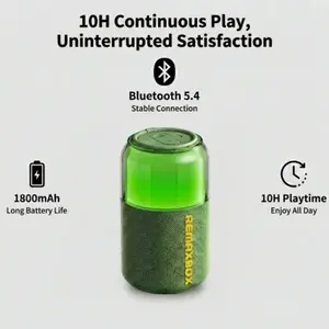 RGB Cola Can-Shaped Speaker, Portable Wireless Bluetooth 5.4 with Music Sync Light Modes, TWS Stereo Sound, Handheld Mini Speaker for Car Cup Holder