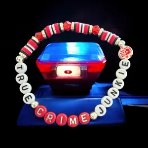 True Crime Junkie Beaded Bracelet - Murder Mystery Lover Gift with Bold Lettering & Comfy Stretch Fit Perfect for Everyday Wear or Gifting woman bracelet shop handmade jewelry