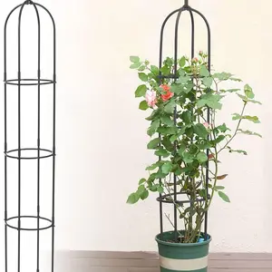 6 Feet Tall Garden Trellis for Climbing Plants, Kalolary Garden Tower Obelisk, Rustproof Metal Potted Plant Climbing Support, Indoor Outdoor