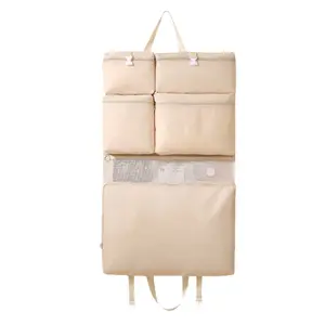 7-in-1 multi-layer travel storage organizer bag, portable luggage and clothing bag with compartments, waterproof hanging luggage storage bag set weekender