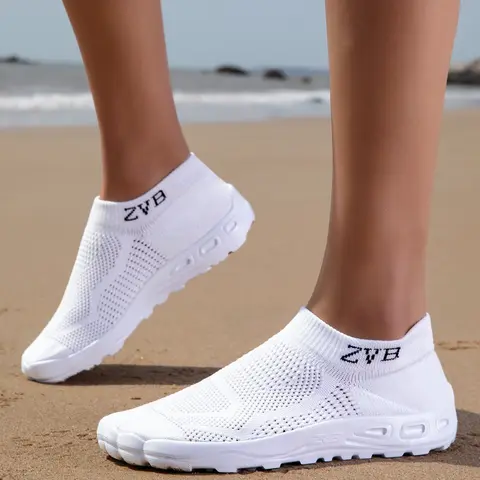Zvb Soft Sole Beach Water Shoes for Barefoot Lovers, Sporty Water Shoes, Quick-Dry Anti-Slip Breathable Summer Water Shoes