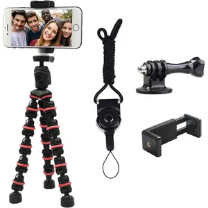 Phone Tripod,  Octopus Tripod with  Remote Phone Holder Mount Use as  Tripod, Cell Phone Tripod, Camera Tripod, Travel Tripod,Tabletop Tripod for