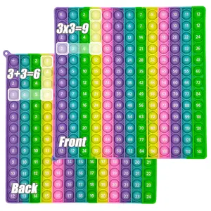 Multiplication Addition Math Games Fidget Toy, 2pcs/set Educational Quick Push Manipulatives Math Learning Teaching Toys for Kids, Math Learning Tools, Table Math Games, Visual Learning Tools
