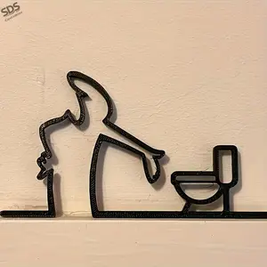 Acrylic Bathroom Signage, Durable Restroom Marker, Toilet Guidance Board, Suitable for Bathrooms, Offices, Restaurants