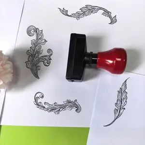 European Vintage Scroll Design Hand Account Stamp, Artistic Ivy Leaf Decoration, Perfect for Journaling, Envelope Sealing, Greeting Cards