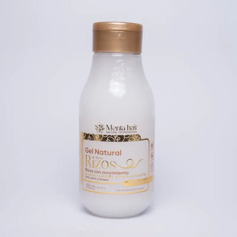 Menta Hair Natural Gelatin for Curls with Keravis X550ml - Gel for Rizzos with Movement - 550ml Bottle