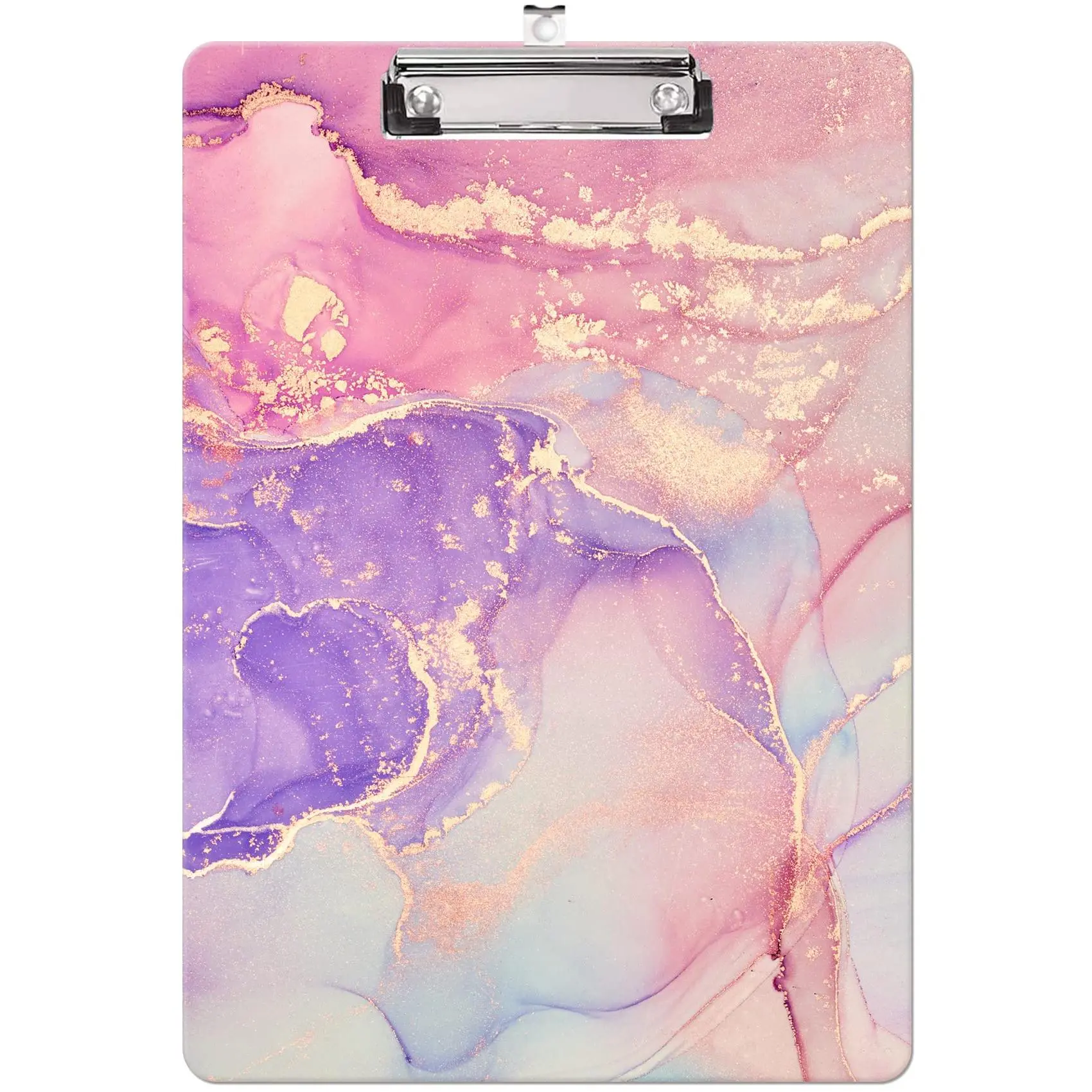 Fashion Clipboard  A4 Letter Size Wooden Decorative Clipboards For Teacher Nurse Student And Cute Design Standard 12.2" X 8.9" (c-pink Purple Marble)