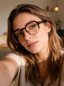 Vintage Casual Small Square Frame Glasses, Lightweight Comfortable, Daily Wear, Student Favorite, Colorblock Design, All Seasons