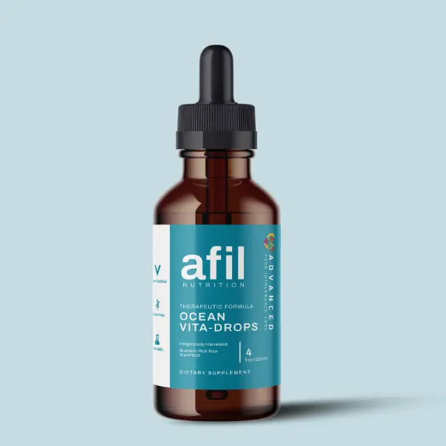 AFIL Nutrition Advanced Food Intolerance Labs Ocean Vita-Drops Organic Plant-Based Liquid for Natural Cleansing and Overall Wellness