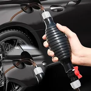 Multifunction Liquid Sucker Pump, New Manual Fuel Transfer Pump Gasoline Siphone Hose Portable Siphon Pump for Gas Gasoline Petrol Diesel Oil Liquid Water (3M)
