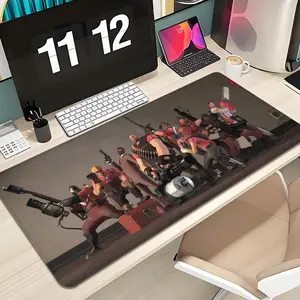 Varmilo Team Fortress 2 Mouse Pad Design XXL 1000×500mm 900×400mm 800×400mm 600x300mm Large Gaming Mouse Pad - Extended, Thick, Non-Slip Rubber Base Desk Mat with Precision Stitched Edges - Washable Large Desk Pad Extended Mousepad