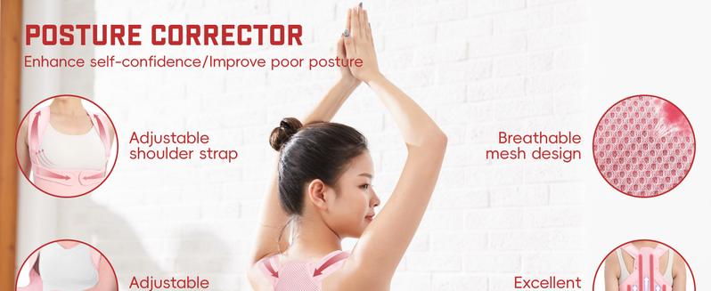 Back Brace Posture Corrector for Women and Men, Shoulder Straightener, Adjustable Full Back Support, Upper and Lower Back Pain Relief - Scoliosis, Hunchback, Hump, Thoracic, Spine Corrector