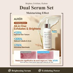 AUROR Peel Shot Glow Rice Ampoule DuoSerums for Brightening, Exfoliating, and Moisturizing - 100ml