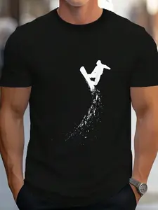 100% Cotton Freestyle Snowboarding - Snowboarder Snowboard Wintersports T-Shirt Women's Men's Graphic Tee Crew Neck summer vacation Tops