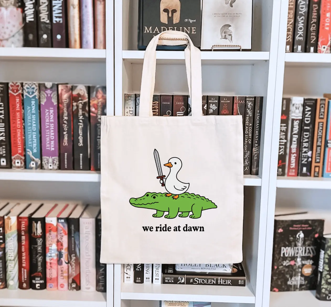 We Ride at Dawn Sublimated Canvas Tote Bag