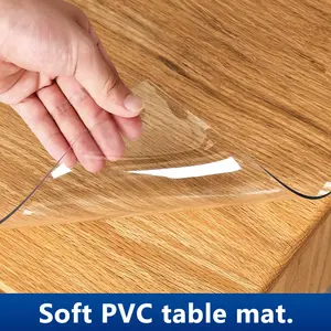 1Pc Clear PVC Tablecloth Protector – Rectangular, Waterproof & Oil-Proof, Heat-Resistant, Perfect for Dining Table, Coffee Table, Desk & Tabletop, Durable