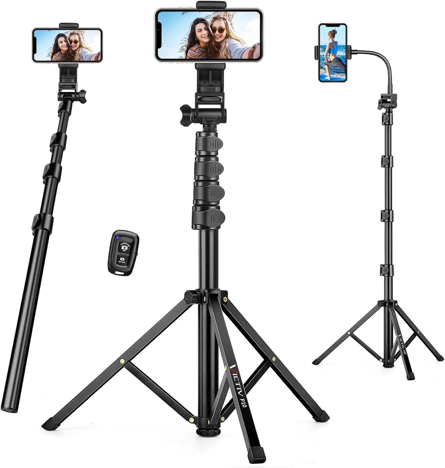 Extendable Phone Tripod - Adjustable Height & Stable Base for Smartphone Photography & Video Recording