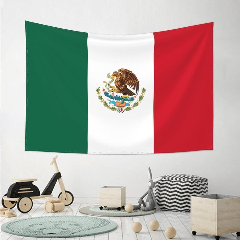Mexico Flag tapestry Made in USA Wall Hanging, Mexico Mexican Hippie Art Wall Decoration Tapestry, Tapestry For Bedroom Living Room Dorm Home Decoration Table Decorative