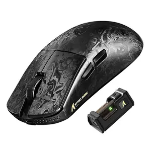 ATTACK SHARK R11 Ultra 8K Carbon Fiber Wireless Gaming Mouse,PAW3950MAX 42K DPI Sensor,49g Superlight Ergonomic Computer Mice with Tri-Mode,70M Switch Cloud Driver for Win/Mac/PC Gamer