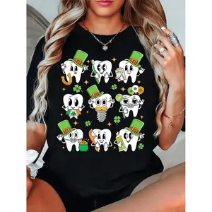StPatricksDay Teeth Print TShirt for Dentists Dental Assistants and Dental Groups Featuring Nine Humorous Designs