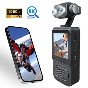 1080P Pocket Action Camera,180° Digital Camera with 1.54 Inch IPS Screen,8x Digital Zoom,Body Camera,Video&Vlog Blog,Sport DV,Handheld Camera Recorder,Streaming Camera,POV Camera,OnTheGoCreator