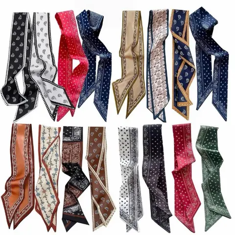 Women's 16-Pack Synthetic Casual Fashionable Long Head Scarf Headbands Set - Multi-Use Protective Hair Wrap Scarf, Neck Bandana, Female Adult Accessories, Purse Accessories for Everyday Wear