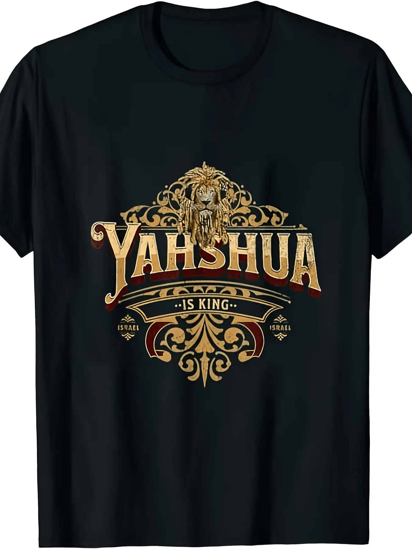 Yahshua Is King Hebrew Bible T-Shirt - X-Large Vin unisex soft cotton short sleeve t shirt, vintage graphic casual tee for men women teens, perfect birthday holiday gift for camping travel gym daily street  wear