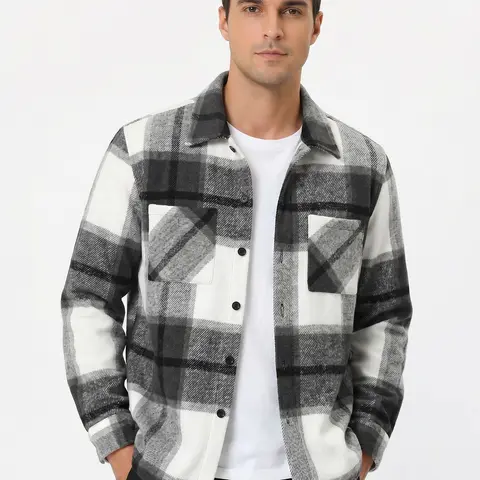 COOFANDY Fall Outfits Classic Menswear Flannel Shirts Casual Button Down Plaid Shirt Jacket Long Sleeve Pockets Coats for Autumn Spring Winter