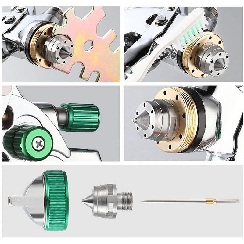 Professional Hvlp Spray Gun, 1.4/1.7/2.0mm Nozzle, Filter Ball, Gravity Sprayer Kit for Car Primer, Fence, House Painting, DIY, Paint Spraying Tool