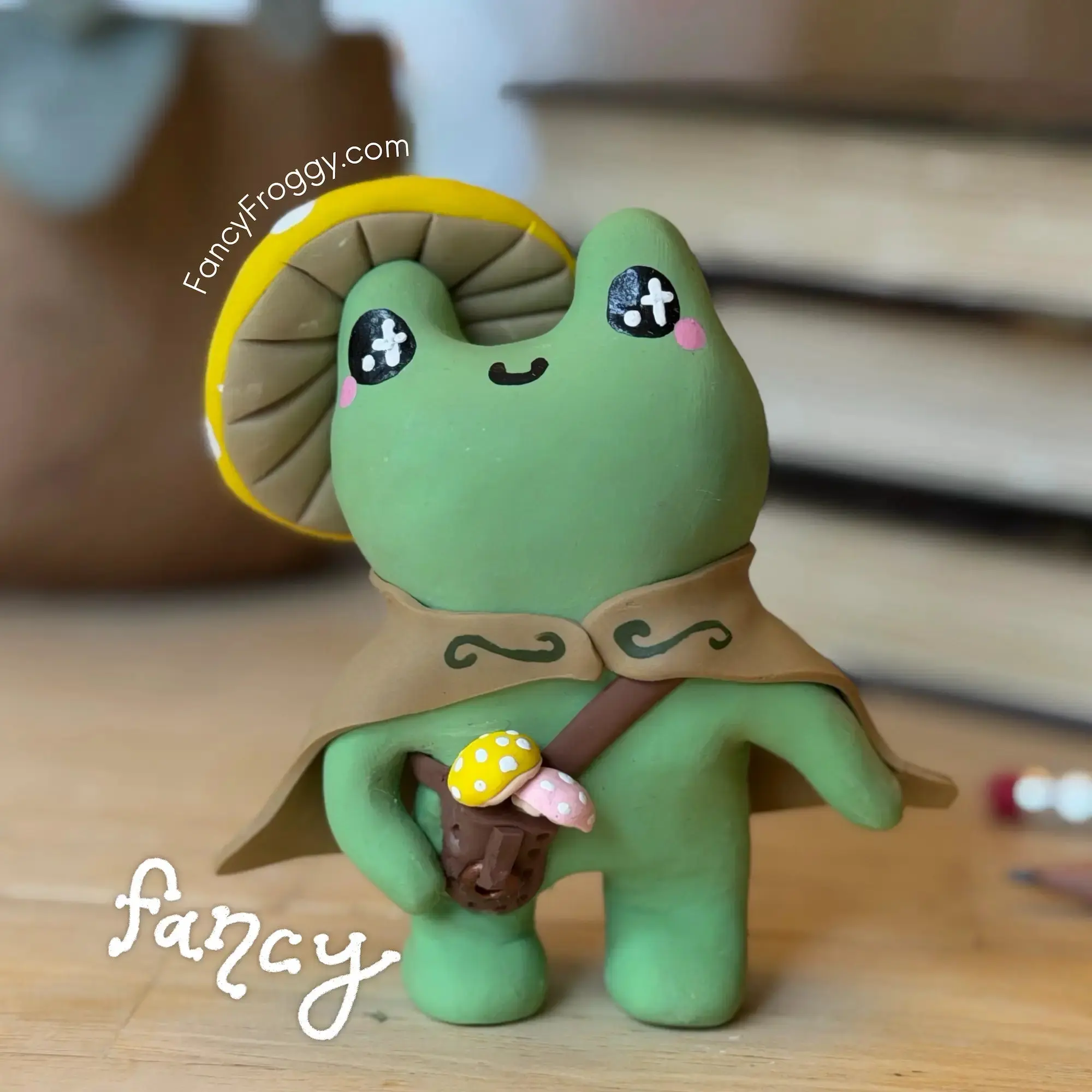Handmade Clay Desk Friend: (Fancy - Adventuring Outfit)
