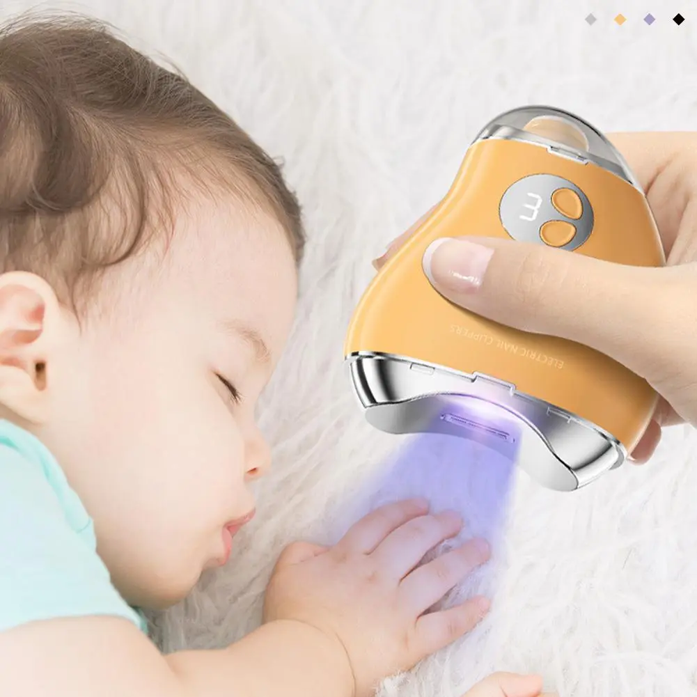 2-in-1 Rechargeable Electric Nail Trimmer Polisher, Anti-Pinch Safe Smooth Nail Clipper Machine with Digital Display Nail Care