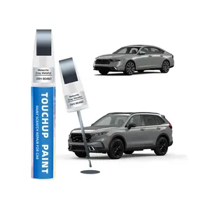 Meteorite Grey Metallic(NH-904M) Touch Up Paint for Honda 2-in-1 Car Scratch Repair Pen for Rock Chips, Door Scratches & Paint Nicks Exact Color Match Quick Dry DIY Fix for Civic Accord CR-V