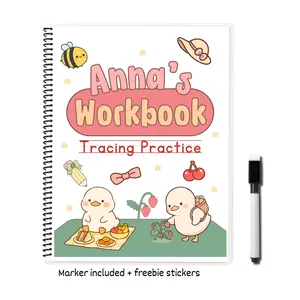 Personalized Tracing Workbook (Marker Included) | Education and Motor Skills | Waterproof |Tracing Activities | Preschool | Kindergarten