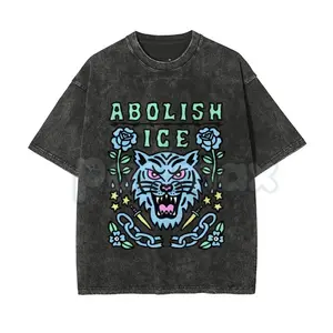 [ Sale Up To 40%] Comfort Colors Unisex Abolish ICE Vintage T-Shirt – Satirical Political Graphic Tee