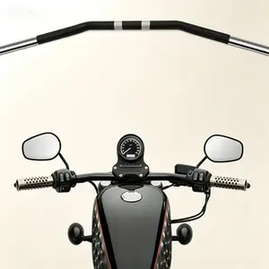 Steel Drag Handlebars 1 Inch Diameter Dimpled Design Compatible with Harley Sportster 883 1200 Nightster 2007-Later XL Street Tracker Bobber Custom Motorcycle Parts Black Handlebar Replacement No Welding Required Easy Installation Universal Fit