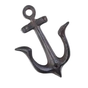 Marine Themed Iron Hanger Retro Design Heavy Duty Solution For Wall Organization