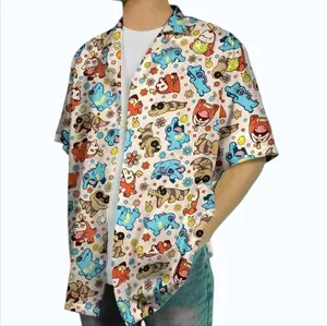 Fuecoco Totodile PKM Hawaiian Shirt | Cool Summer Anime Vibes for Men & Fans