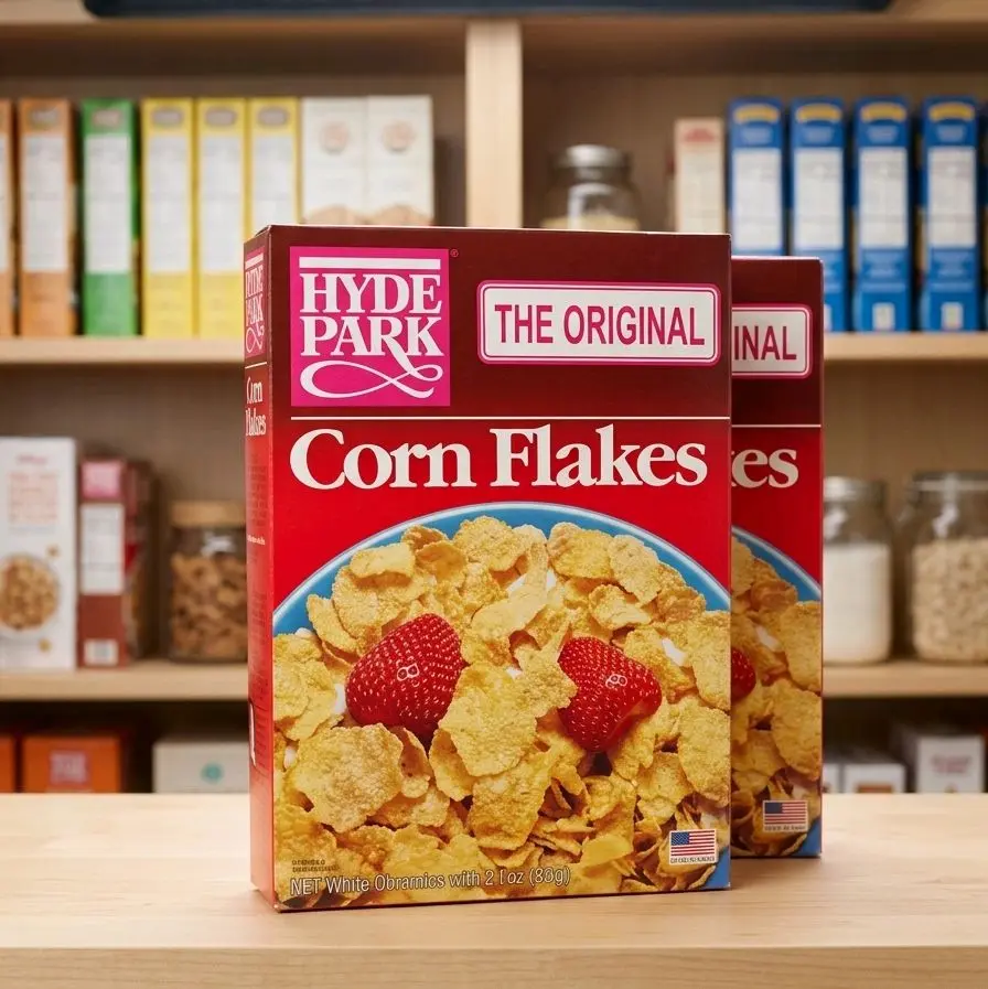 1-Pack Gluten-Free Haitian Maize Corn Flakes, Crunchy Breakfast Cereal for Quick Morning Meals