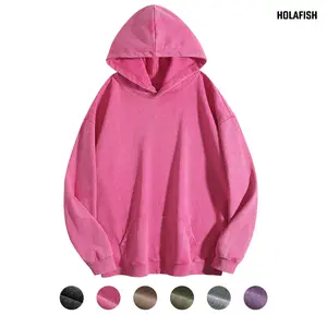 Holafish Acid Wash Hoodie for Womens Pullover Oversized Women's Fashion Hoodies & Sweatshirts Vintage Sweatshirt Heavyweight