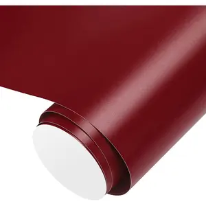 Maroon Vinyl Burgundy Self Adhesive Vinyl Craft Permanent Vinyl Roll 12" x 10ft for DIY Sticker, Decals, Home Decor, Matte Wine Red