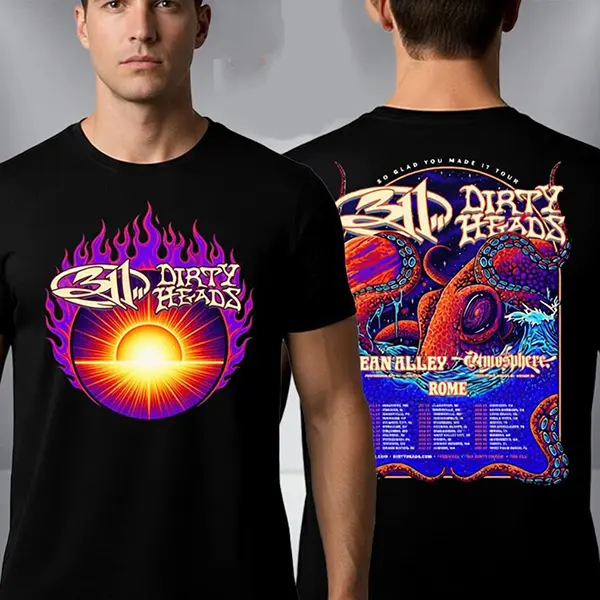 311 Band x Dirty Heads Summer Co Headlining The So Glad You Made It Tour 2026 Schedule Tour Dates Unisex T Shirt Cotton Menswear