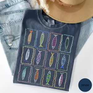 Comfort Colors Sardines Tin Fish 90s Shirt Tomato Girl Tee Ocean Oversized Trendy Graphic Tshirt Summer Coastal Grandma Fisherman Aesthetic, Gift for Her T-shirt, Cotton Fabric