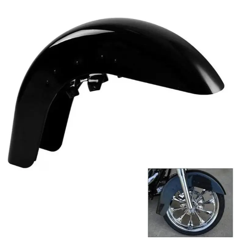 Painted Black Motorcycle Front Fender, Compatible with Harley-Davidson Touring, Road King, Electra, Street Models (1989-2013)
