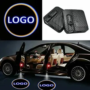 2PCS Wireless Led Car Door Lamp Welcome Laser Projector Atmosphere Warning Light Suitable fit for all models of car accessories Led Car Ambient Light