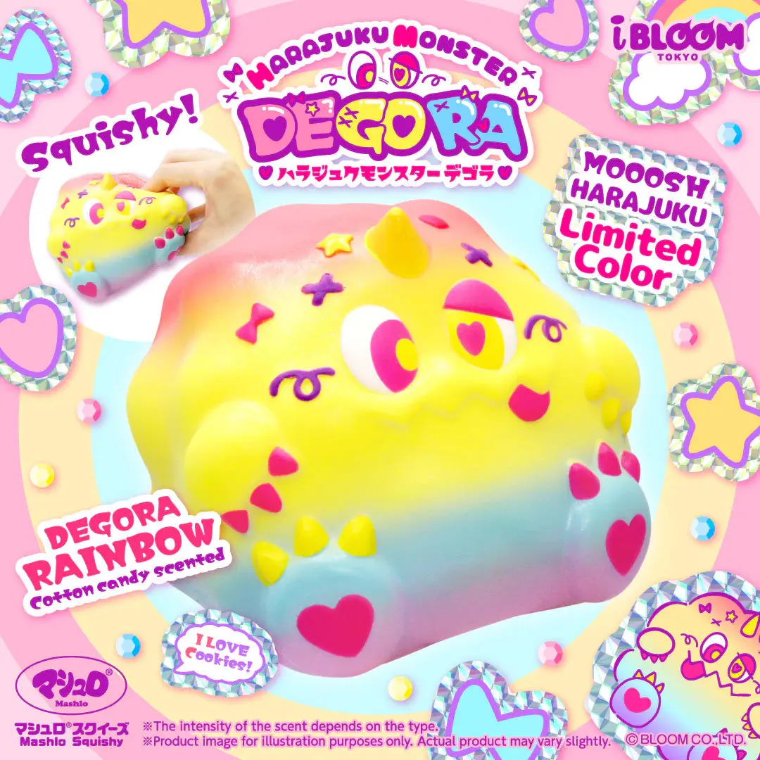 iBloom Squishy Harajuku Monster DEGORA Kawaii Soft Scented Slow Rising Stress Relief LIMITED EDITION🌈